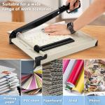 Ecraft 12" Guillotine Paper Cutter：Paper Trimmer Accurate Cutting with Safety Guard,15 Sheets Capacity,Magnetic Guide,Heavy Duty Metal Base, Perfect for Cardstock,Cardboard,Vinyl,Crafts & Photos