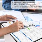 snootion Meeting Notebook for Work with Action Items, Project Planner Notebook for Note Taking, Office/Business Meeting Notes Agenda Organizer for Men & Women,140 Pages B5(7"x10") - Golden