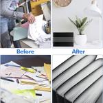 Expanding File Folder with Tabs, 13 Pockets File Organizer Accordion File Holder ，with Elastic Buckles Closure, A4 Paper Document Organizer for Home School Office