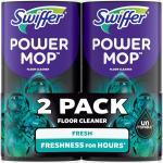 Swiffer PowerMop Floor Cleaning Solution with Unstopables Fresh Scent, PowerMop Refills, Floor Cleaner for Mopping, 25.3 fl oz, 2 Pack