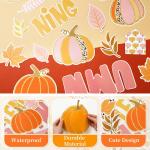 JarThenaAMCS 78Pcs Fall Thanksgiving Classroom Bulletin Board Decorations Pink Orange Pumpkin Maple Leaf Cutouts for Autumn Harvest Party Supplies School Chalkboard Wall Decor