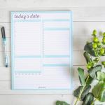 JULIANNE & CO Daily To-Do Undated Tear-Away Planner Noteps - Premium Personal Organizer for Home, Office, Work, School - 50 Pages for Daily Tasks, Notes, Water Intake and Meal Prep (8.5 x 11) (3-PK)