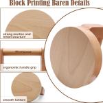 1+1 Pcs Block Printing Baren, Windspeed Wood Baren Printmaking Tool Supplies for Printing, Crafting, Scrapbooking, Linocut