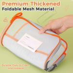 Pendancy Mesh Zipper Pouch 14.8x10.8 in Transparent Lightweight Nylon File Folders, A4 Size Multi-layer Subject Document Organizer Accessories Storage bag for Office and School Supplies(4 PCS)