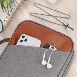 Bible Covers for Men, Bible Carrying Case with Pockets/Leather Handle, Multi-Functional Large Size Zippered Bible Bag, Great for Bible Study/Daily Use, Bible Case for Men (Gray)