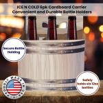6pk Cardboard Carrier (Barrel, 150ct) | Holds 6pk 12oz Bottles | FAST SAME DAY SHIPPING