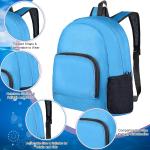 Reginary 24 Pcs Backpack 17" Backpacks Foldable Lightweight Bookbags Student Outdoor Travel School Book Bag with Storage Bag (Blue)