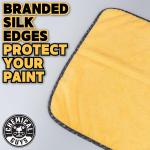 Chemical Guys Professional Gre Premium Microfiber Towels for Cars, Gold, 16" x 16", Ultra-Soft and Scratch-Free Car Detailing Cloths for Trucks, Motorcycles, and More - 3 Pack