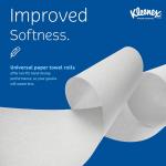 Kleenex Professional Universal Hard Roll Paper Towels, Bulk (50606), Hardwound 1.75" Core, Premium Absorbency Pockets, White (6 Rolls at 600' Each, 3,600'/Case)