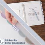 Mr. Pen- Clear Sheet Protectors with Tabs, 8 Tabs, 2 Sets, Clear Plastic Dividers for 3 Ring Binder, Insertable Index Page Divider Multicolor Tabs