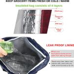 BeeGreen Cooler Bag Soft Leakproof Insulated Tote with Zipper for Beach Travel Grocery
