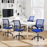 BestOffice Office Chair Ergonomic Cheap Desk Chair Mesh Computer Chair Lumbar Support Modern Executive justable Stool Rolling Swivel Chair for Back Pain (Blue)