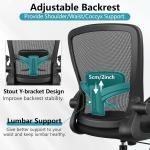 FelixKing Office Chair, Ergonomic Desk Chair Breathable Mesh Chairs justable High Back Lumbar Support Flip-up Armrests, Executive Rolling Swivel Comfy Computer Chairs Home Office Black