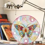 DIY Diamond Painting Lamp with LED Lights Full Drill Crystal Drawing Kit Bedside Night Light Arts Crafts for Home Decoration or Christmas Gifts 6.0x6.0inch (Butterfly-B)