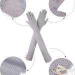 Chuangdi 2 Pairs Women UV Sun Protection Driving Gloves Touchscreen Arm Sun Block Gloves for Outdoor Sports Summer Supplies