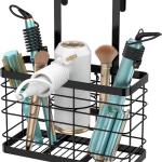 Hair Tool Organizer - Blow Dryer & Hair Dryer Holder Cabinet Door, Bathroom Organizer & Storage Basket for Styling Tools