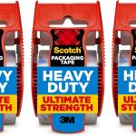 Scotch Heavy Duty Shipping Packaging Tape, 2 x 800 - Clear (3 Tapes) (1, Clear)