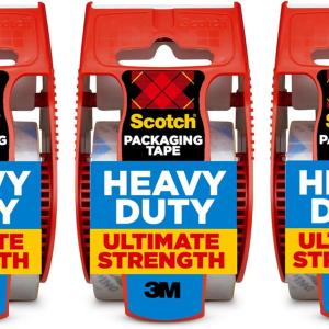 Scotch Heavy Duty Shipping Packaging Tape, 2 x 800 - Clear (3 Tapes) (1, Clear)