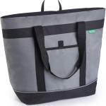 Jumbo Insulated Cooler Bag (Gray) with HD Thermal Insulation - Premium, Collapsible Soft Cooler Makes a Perfect Insulated Grocery Bag, Food Delivery Bag, Travel Insulated Bag, or Beach Cooler Bags