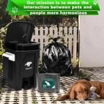 Dog Waste Bags for 15L Dog Poop Trash Can, 5 Pack Rolls Totaling 100 Bags, Black, Unscented