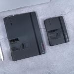 CAGIE A5 Binder 6 Ring Notebook with Dividers Refillable Planner Binder with Pockets, Refill Paper Include Planning Square Ruled and Dotted Pages, 7 x 9.25 in, (Grey and Grey, A7 & A5 Dot Page)