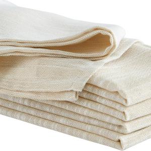 Laura Ashley Arabesque Luxurious Shimmery Fabric Tablecloth Napkins for Formal Dining, Holiday, Wedding or Party, Set of 6 Napkins, Gold