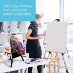 U.S. Art Supply 66" Silver Metal Tripod Easel Display (10 Pack) - justable 18"- 5.5', Holds 36" Canvas - Floor/Tabletop Easel Stand, for Sign Display, Painting, Poster Board, Canvas - Portable Bag