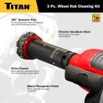 Titan 51798 Wheel Hub Cleaning Kit, Includes 1/2-Inch Drive Impact Socket & Brake Disc Cleaning Ps