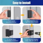 Door Reinforcement Lock Withstands 800lbs of Force - Black Extra Proof Door Lock for Kids Safety with 8 Screws Prevents Unauthorized Entry,d a Door Security Lock for Home Safety & Privacy