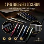 Scriveiner Luxury Fountain Pen - Stunning Gold Luxury Pen, Real Gold Finsih, Schmidt Gilded Nib (Medium), Converter, Best Pen Gift Set for Men & Women, Professional, Executive, Office, Nice Pens