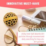 Sauberkugel - The Clean Ball - The clever way of cleaning purses, bags, backpacks and school bags (Gold)