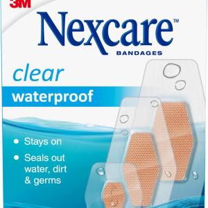 Nexcare Waterproof Clear Bandages, Covers And Protects, 360 Degree Seal Around The P Offers Exceptional Protection Against Water, Dirt, And Germs, Assorted Sizes, 100 Count
