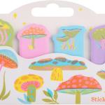 Karma, 100 Sticky Paper Tabs, Cute Page Markers, Sticky Index Tabs, Colorful Annotation Sticky Tabs, Mushrooms