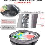 BeeGreen Cooler Bag Soft Leakproof Insulated Tote with Zipper for Beach Travel Grocery