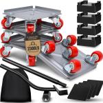 Furniture Moving Dolly Set – Heavy Duty 2300 lb Capacity, 5-Wheel System with Lifter Tool, 360° Swivel Casters, Floor-Safe Design, Includes Gloves & Bag – Move Heavy Items Easily