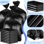 2 Packs 100pcs Black Dog Waste Bags 26" W x 33" l Dog Waste Station Can Liners Heavy Duty Thick Large Poop Bags for Pet Refill Rolls for Doggy Pet Outdoor
