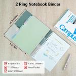 KOKUYO 5 Subject Spiral Notebook Journal, Campus 110 Sheets B5 Refillable Notebook with Dividers Tabs, 6mm Dot Lined Binder Notebook for Work School Note taking. 9" x 10.5", Yellow, Japan Import