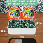 TidyFriend Laundry Pods Container with Slide Lid, 15" x 8.7" x 4.5", Airtight Storage Keeps Pods Fresh, Holds 9–10 lbs or 100–130 Pods, Laundry Detergent Container & Dishwasher Pod Holder (Black)