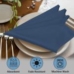 Ruvanti Cloth Napkins Set of 12, 18x18 Inches Napkins Cloth Washable, Soft, Durable, Absorbent, Cotton Blend. Table Dinner Napkins Cloth for Hotel, Lunch, Restaurant, Weddings, Parties -Ocean Blue