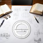 1Pc White 360 Degree Protractor Round Ruler Gauge Angular Drafting Tools Circle Protractor for School Education Office Classroom 6 Inch, Protractors, Writing and Correction Supplies