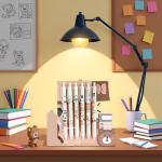 Jowxsx 1Pc Random Bear Erasable Pen Gel Pens 0.5mm Blue Gel Pens Cartoons Press Pen Cute Stationary Office Accessories School Office Supplies Writing and Correction Supplies