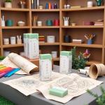 2pcs Green Eraser, Traceless Matcha Green Eraser, Creative Pencil Erasers, Crumbless Wiping Tools Correction Supplies, 4B Art Erasers Standard Pencil Erasers