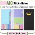 Mr. Pen- Sticky Note Set, 410 Pack, Pastel Colors, Sticky Notes Tabs, Divider Sticky Notes, Office Supplies, Planner Sticky Note Dividers Tabs, Book Notes, Bible Sticky Notes