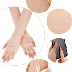 Chuangdi 2 Pairs Women UV Sun Protection Driving Gloves Touchscreen Arm Sun Block Gloves for Outdoor Sports Summer Supplies