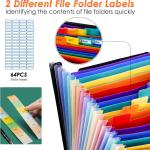 Large Accordion File Organizer, 24 Pockets Legal File Folder, Expanding File Folder for Legal/Letter/A4 Size Papers, Receipt, Bills, Important Documents