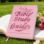 Zxsluktv 66-page Bible Study Companion: A Guided Journal with Study Notes, Key Themes, and Life Applications to Understand God’s Word and Deepen Your Faith (Pink)
