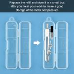 2 Pack Student Metal Compass Set for Geometry with Extra Le Refills, Math Compass, Compass Drawing Tool, Drafting Compass for Students, Compass for Office School Supplies and Woodworking (2)