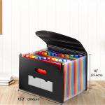 Large Accordion File Organizer, 24 Pockets Legal File Folder, Expanding File Folder for Legal/Letter/A4 Size Papers, Receipt, Bills, Important Documents