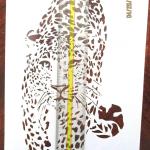 Jaguar Panther Logo Stencil Reusable 10 mm Mylar Laser Cut Stencil Arts and Crafts Material Scrapbooking for Airbrush Painting Drawing