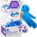 MED PRIDE Disposable Powder Free Non Latex Single Use Medical Exam Gloves, Nitrile Vinyl Blend for Cleaning and Food Handling